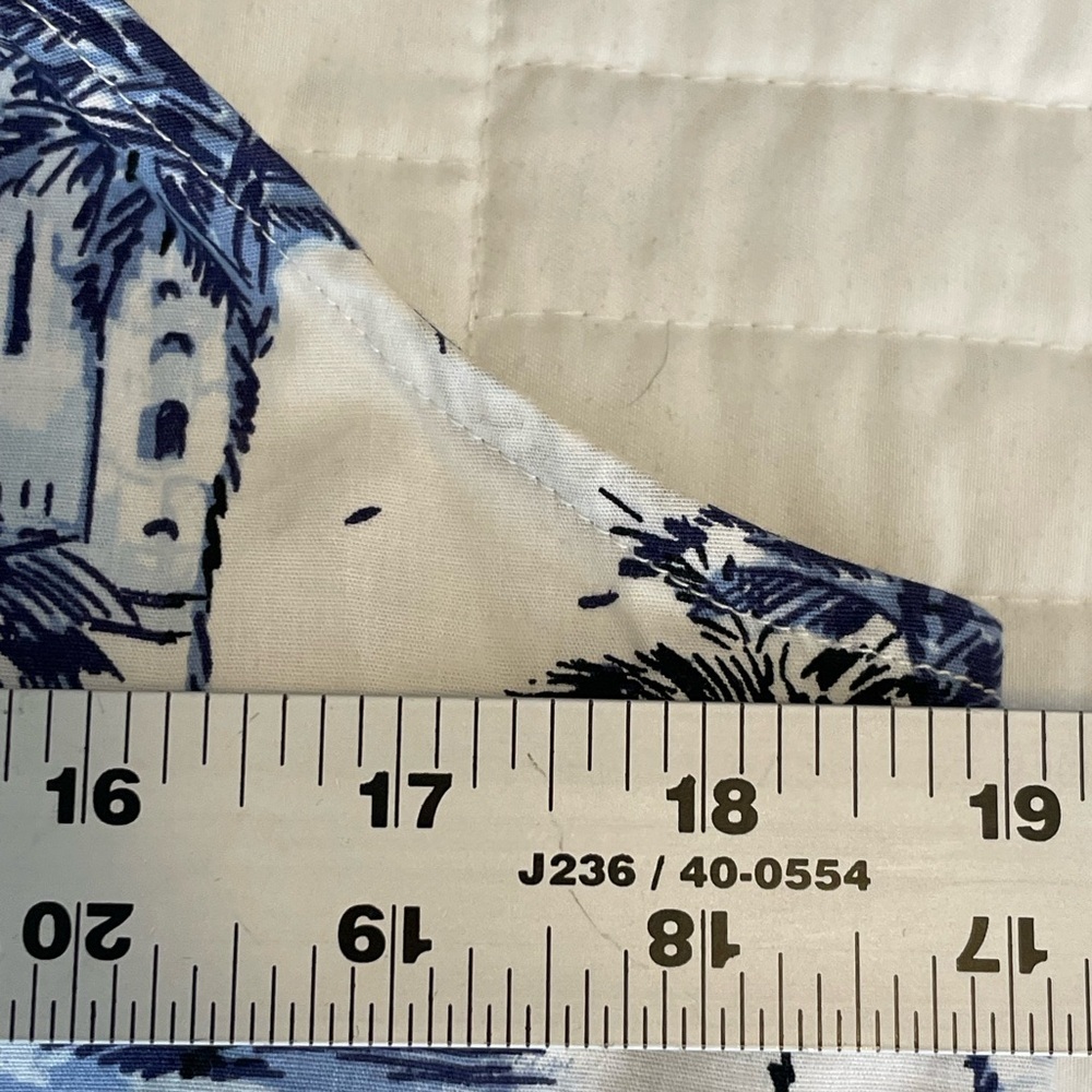Calypso St. Barth Blue White Halter Cotton Mini Dress Sz Medium Tropical Resort - Picture 10 of 16